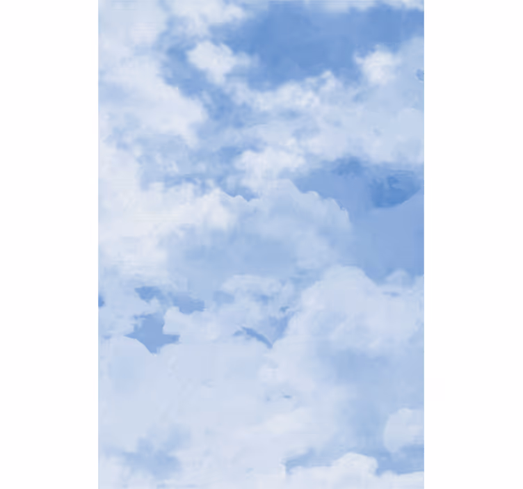 浅蓝色天空纹理云卷簾 - TenStickers