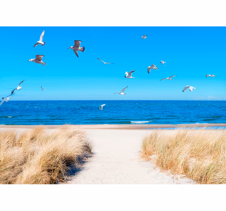 壁画海景 海边的宁静 - TenStickers