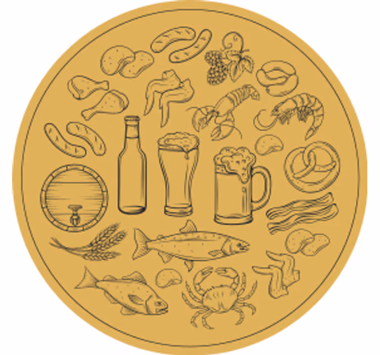 杯垫 啤酒垫 食品与饮料图标 - TenStickers