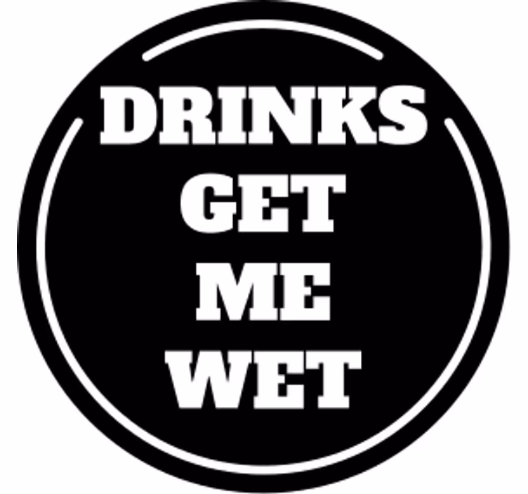 杯垫 啤酒垫 大胆圆形引用设计 - TenStickers