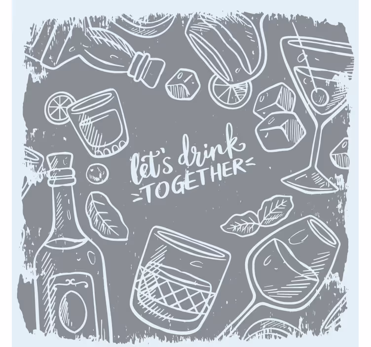 杯垫 啤酒垫 鸡尾酒与玻璃器具 - TenStickers