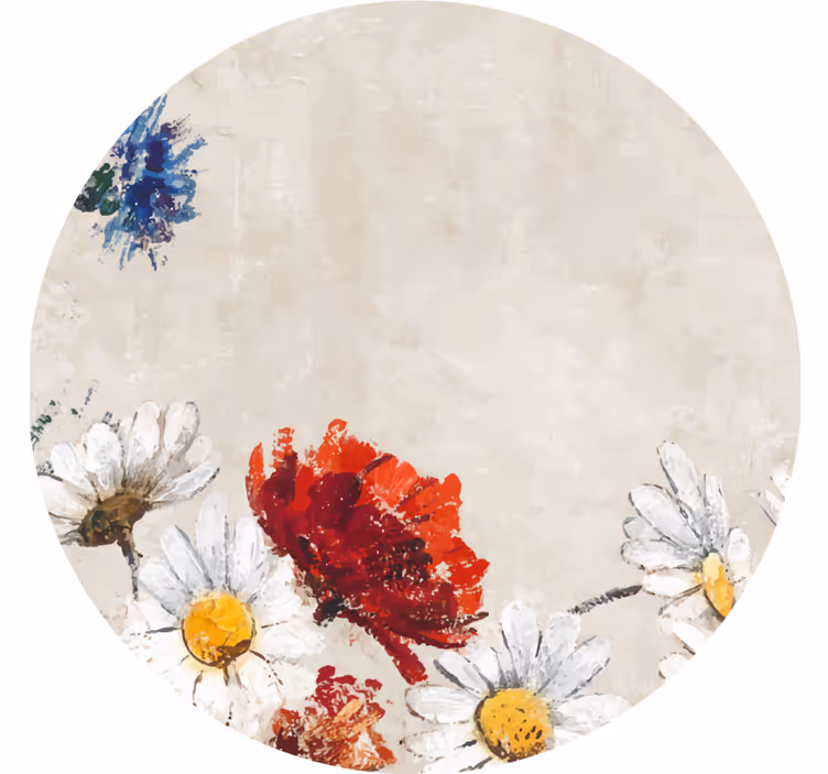 复古杯垫生动花卉组合 - TenStickers