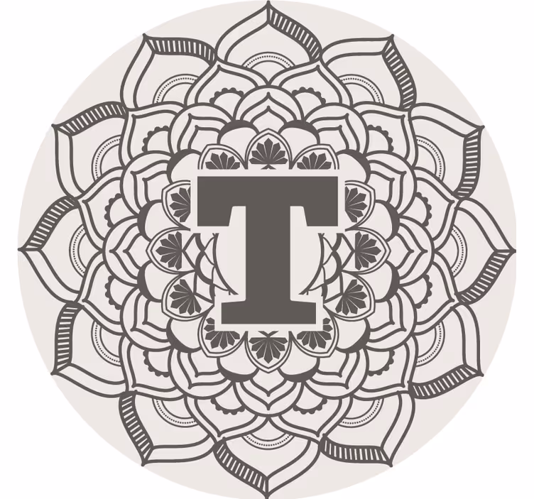杯垫 啤酒垫 花卉字母装饰 - TenStickers