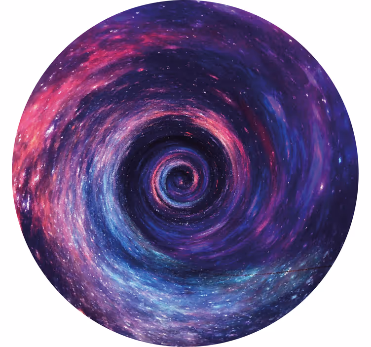 复古杯垫色彩缤纷的宇宙漩涡 - TenStickers