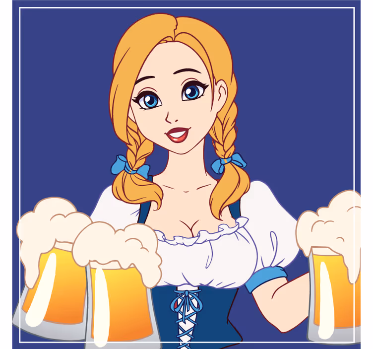 杯垫 啤酒垫 快乐调酒师插图 - TenStickers