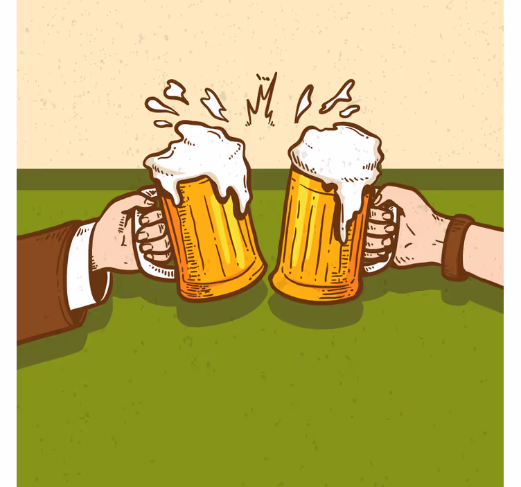 杯垫 啤酒垫 碰杯啤酒杯 - TenStickers