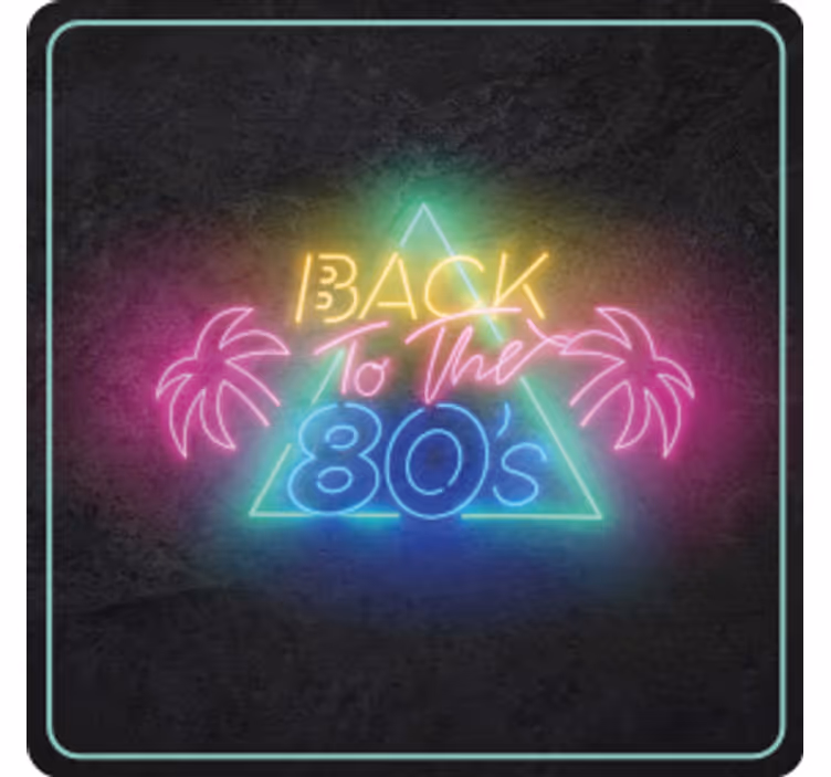 复古杯垫霓虹80年代风格 - TenStickers