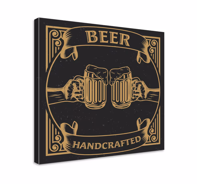 裸色rusticos cerveza质朴的画布艺术 - TenStickers