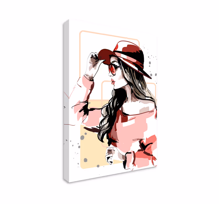 盲人时尚女性肖像 - TenStickers