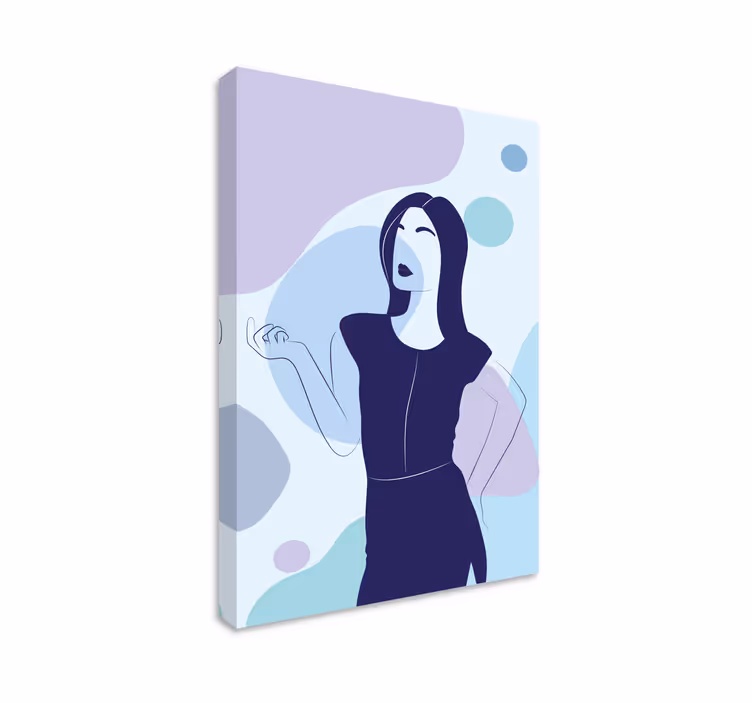 盲人风格化女性手势 - TenStickers