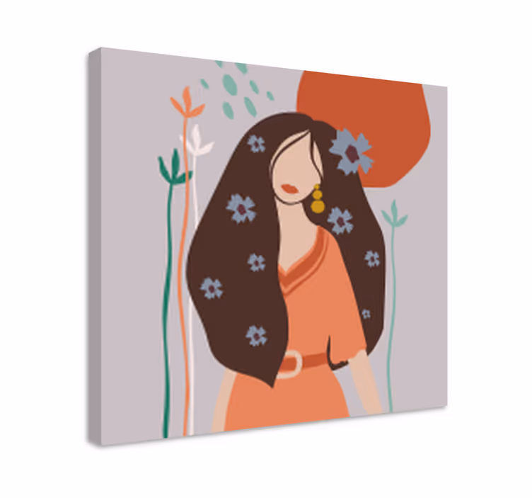 盲人时尚女性肖像 - TenStickers