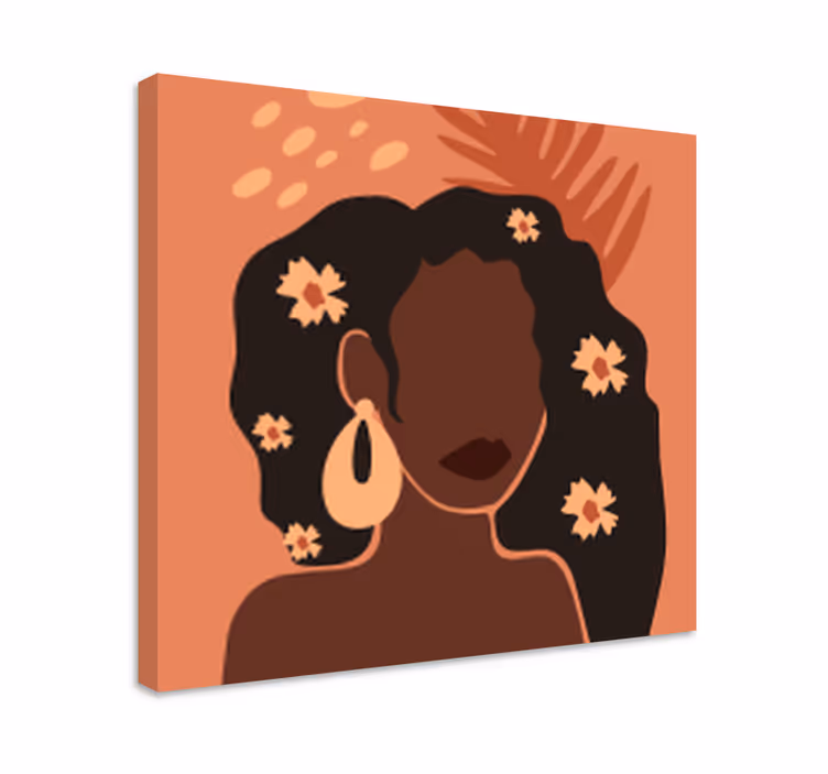 盲人优雅女性轮廓 - TenStickers