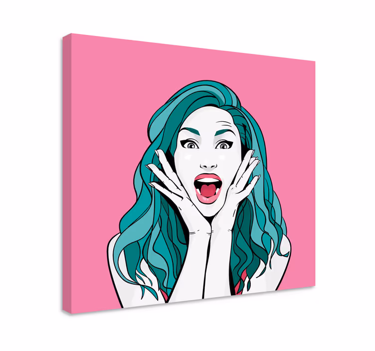 盲人惊讶的女性表情 - TenStickers