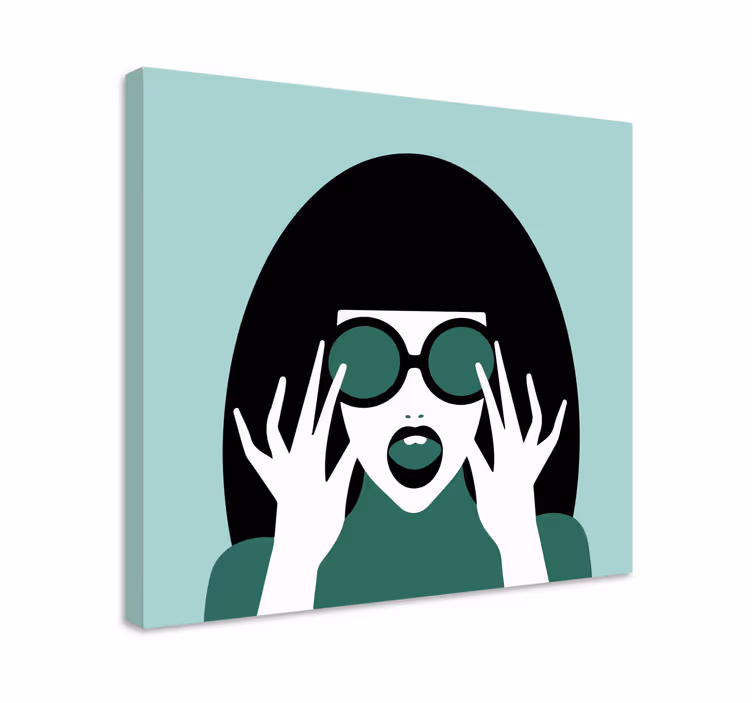 盲人时尚眼镜女郎 - TenStickers