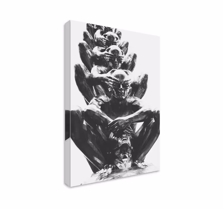 盲人堆叠人形图案产品 - TenStickers