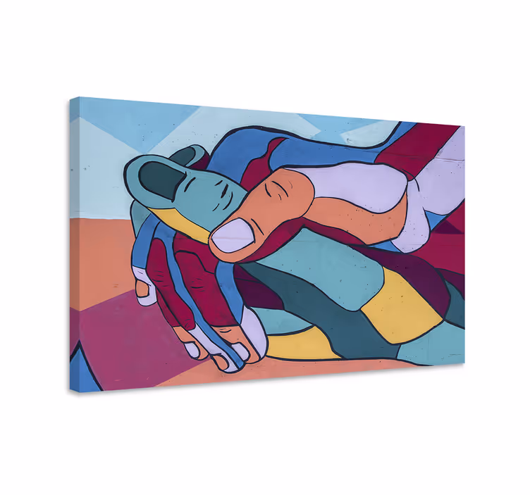 盲人手握手相扣 - TenStickers