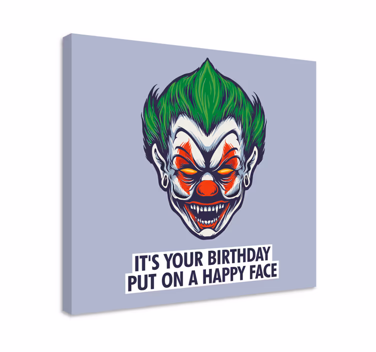 盲人生日小丑面具 - TenStickers