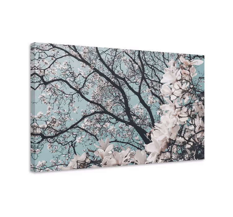 优雅风格樱花花帆布 - TenStickers