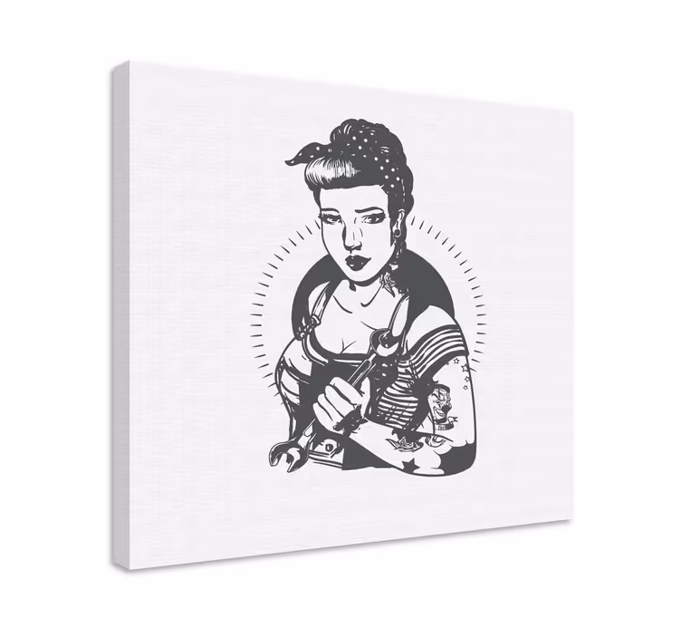 盲人女性肖像展现坚强力量 - TenStickers