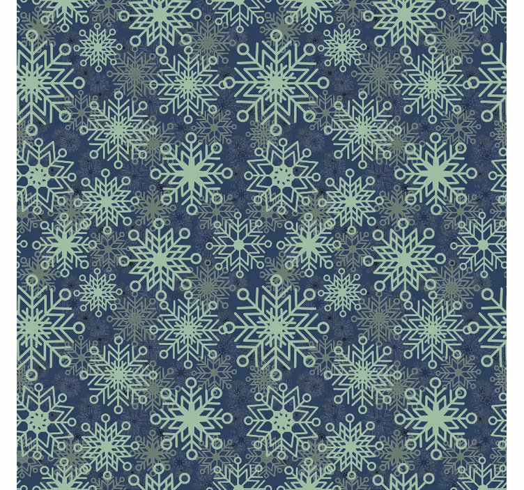 墙纸 圣诞 蓝色雪花装饰 - TenStickers