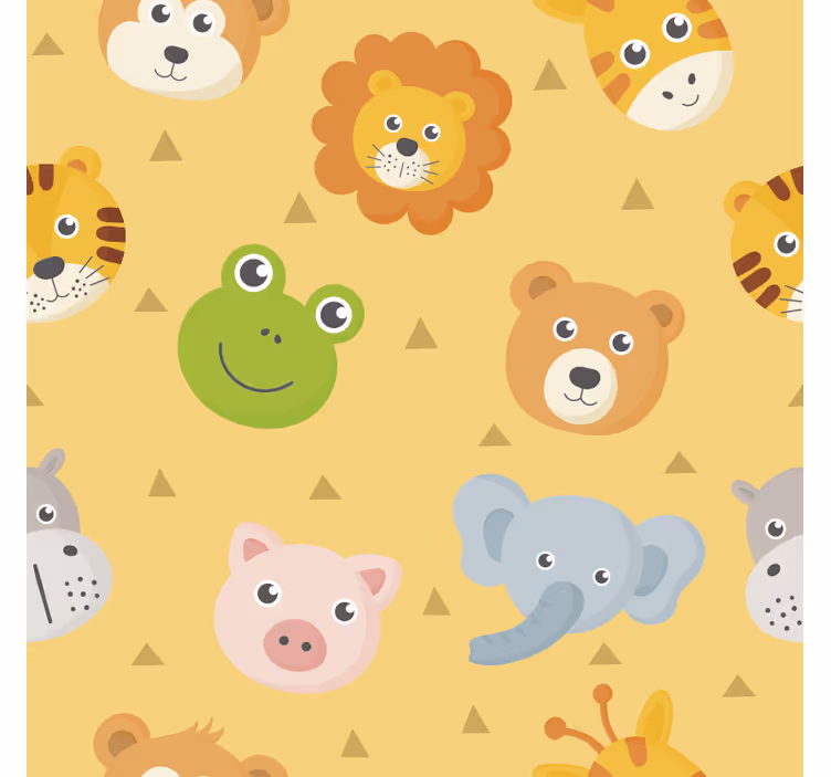 墙纸 动物壁纸 多彩动物游乐区 - TenStickers