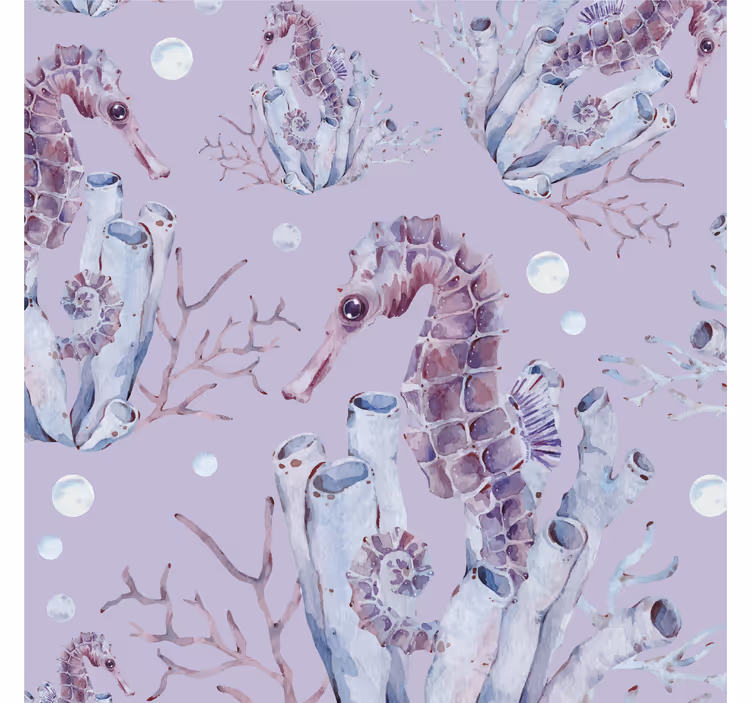 墙纸 动物壁纸 海马插图 - TenStickers