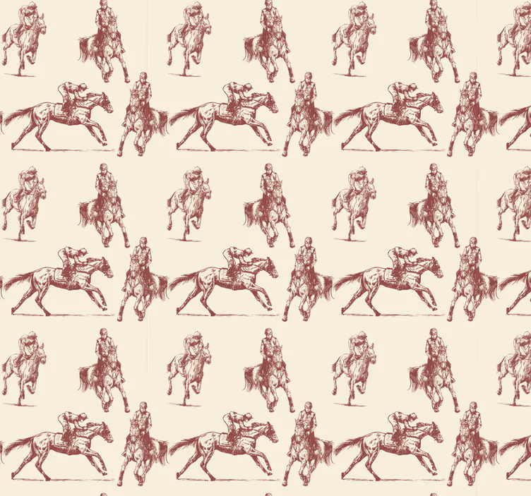 墙纸 动物壁纸 马术插图 - TenStickers