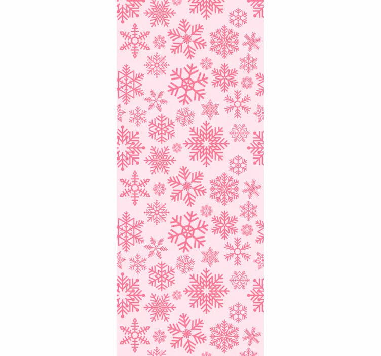 墙纸 圣诞 粉色雪花图案 - TenStickers