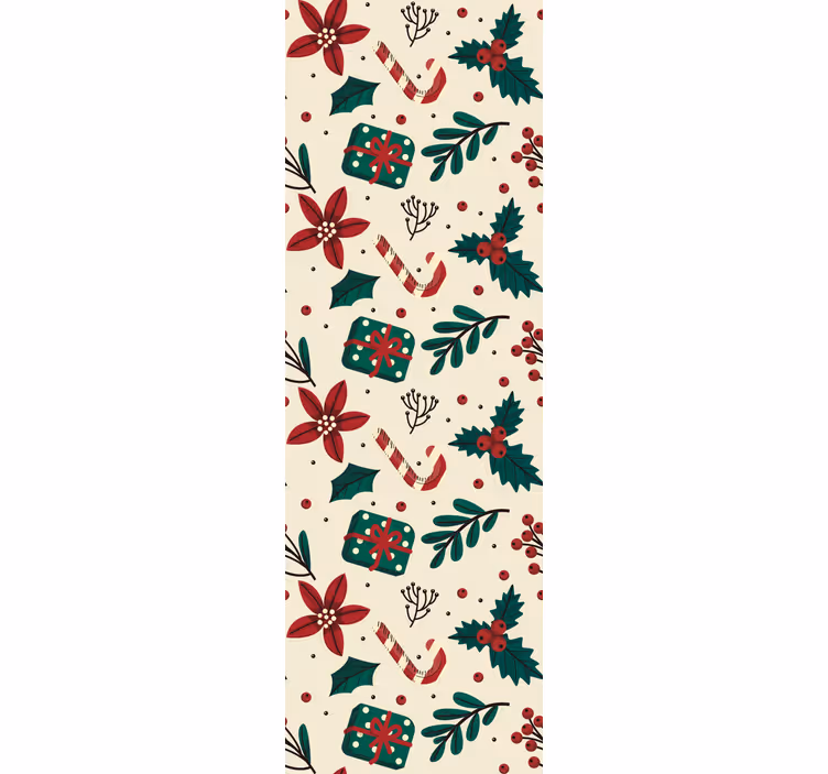 墙纸 圣诞 节日植物图案 - TenStickers