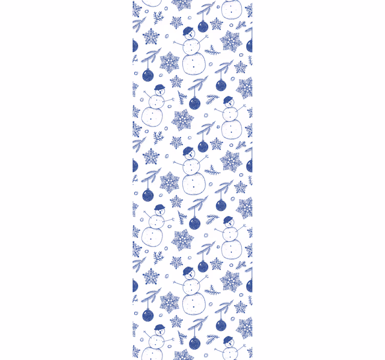 墙纸 圣诞 节日雪人图案 - TenStickers