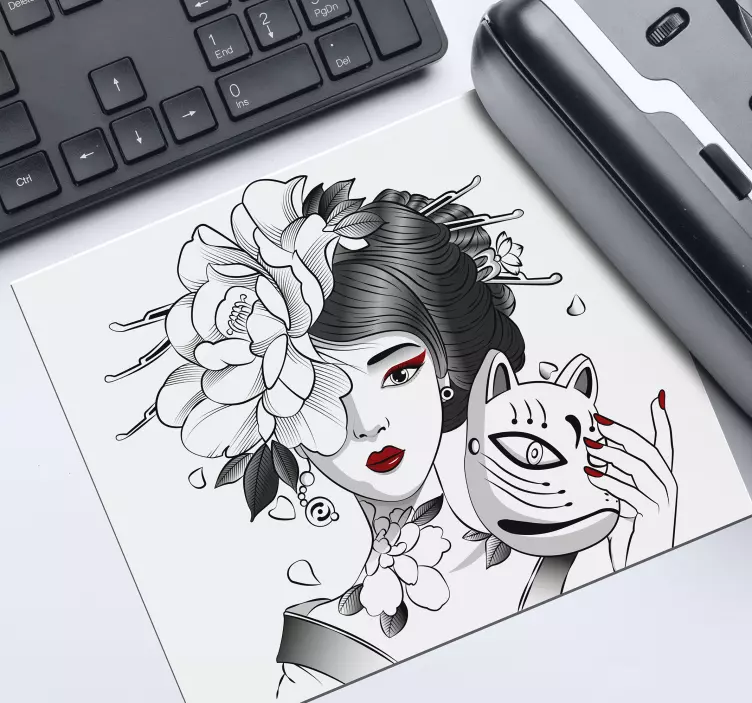 哥特式动漫女孩鼠标垫 - TenStickers