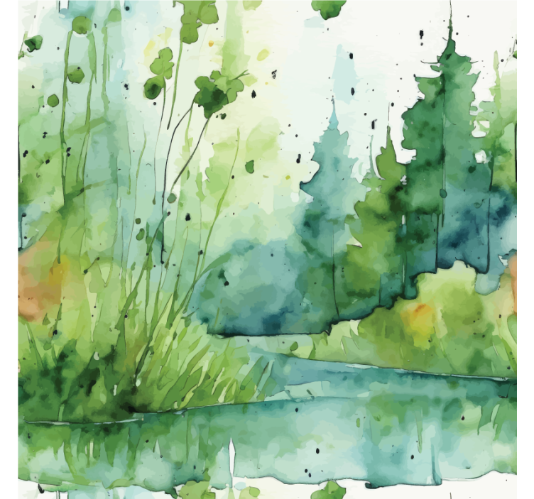 盲人浴室抽象沼泽 - TenStickers