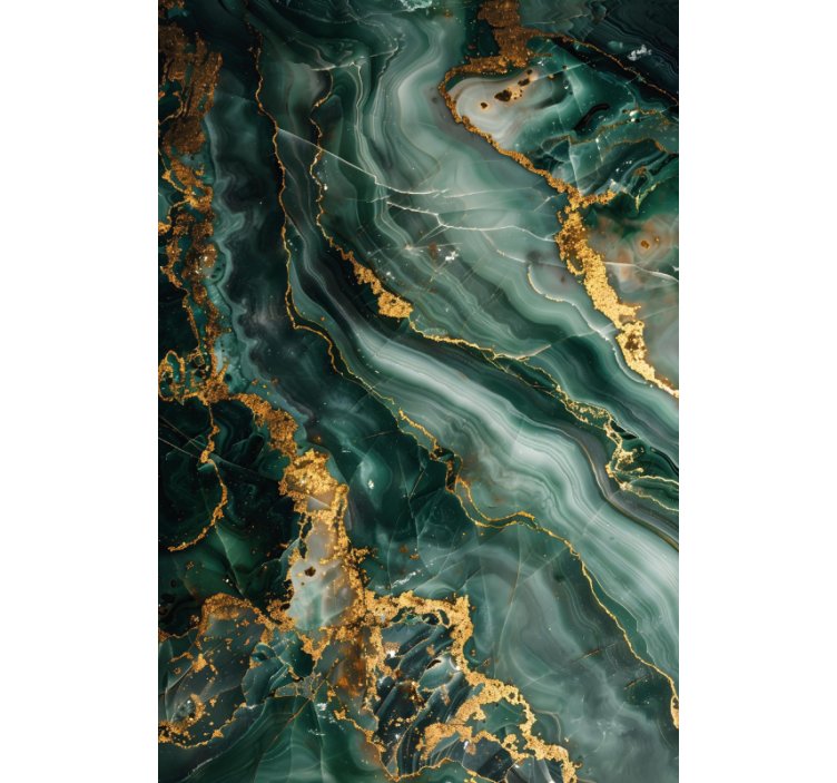 盲人浴室豪华绿色大理石仿制品 - TenStickers