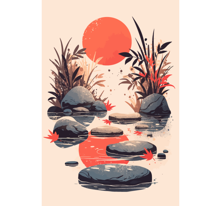 盲人浴室灵感日本风格 - TenStickers