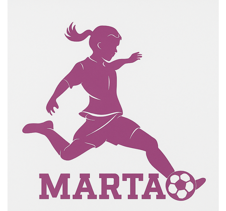 盲童 女孩足球运动员 - TenStickers