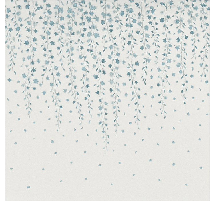 盲人浴室 蓝花瀑布 - TenStickers