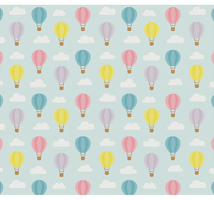 盲童 蓝色热气球 - TenStickers