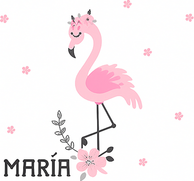 盲童 带有名字的粉色弗拉门戈舞 - TenStickers