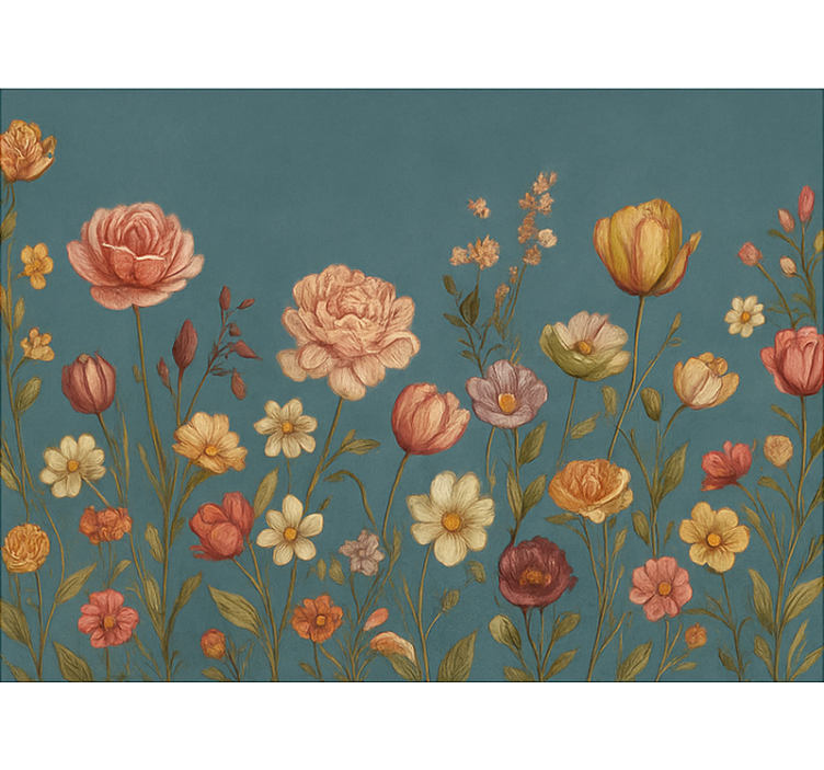 盲人主卧室設備 泥土花香的草地 - TenStickers