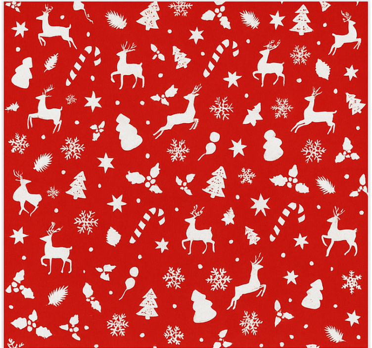 盲人客厅设计 柔和的圣诞老人图案 - TenStickers