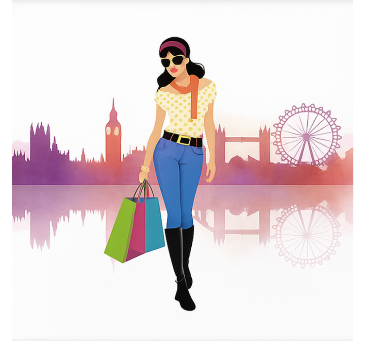 盲人青少年 伦敦城市女孩 - TenStickers