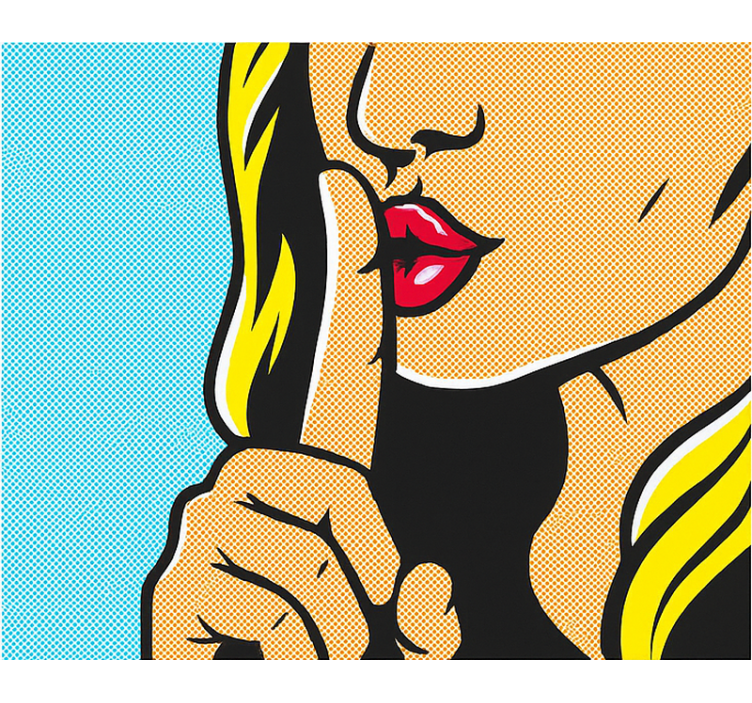 盲人青少年 波普艺术女孩嘘 - TenStickers