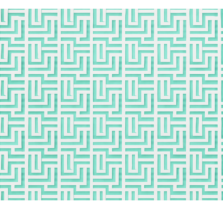 盲人餐厅 蓝色几何方块效果 - TenStickers