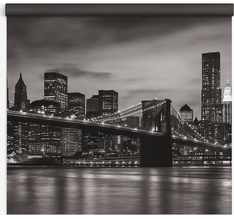 盲人主卧室設備城市夜景 - TenStickers