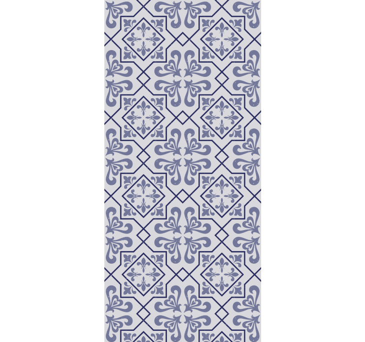 盲人厨房蓝色八角葡萄牙瓷砖 - TenStickers