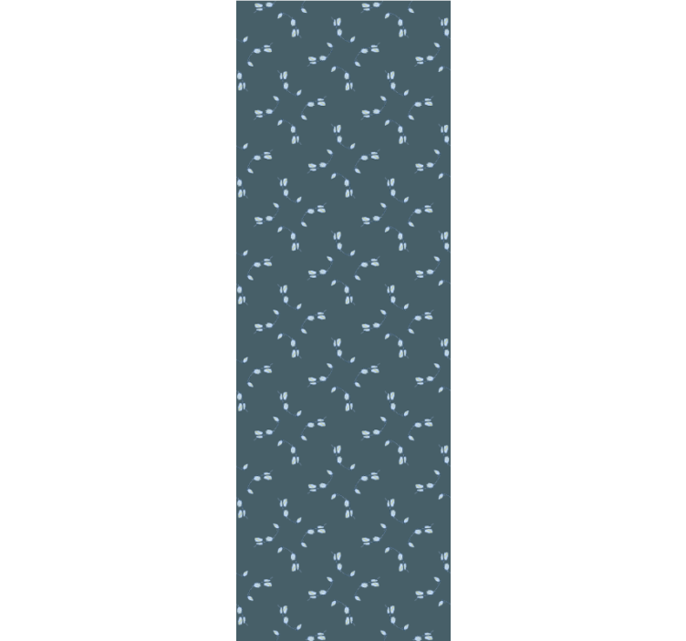 盲人餐厅蓝色玉兰花图案 - TenStickers