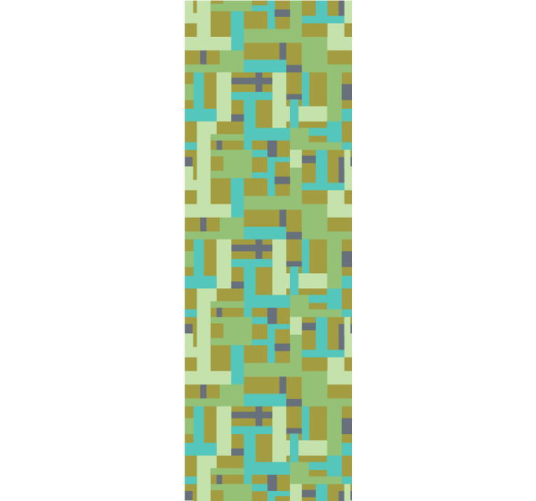 盲人餐厅色彩缤纷的复古矩形图案 - TenStickers