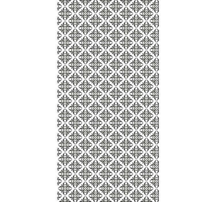 盲人主卧室設備优雅黑色花卉 - TenStickers