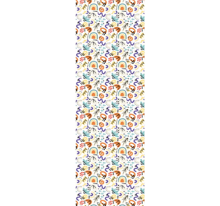 盲人主卧室設備有机平面抽象图案 - TenStickers