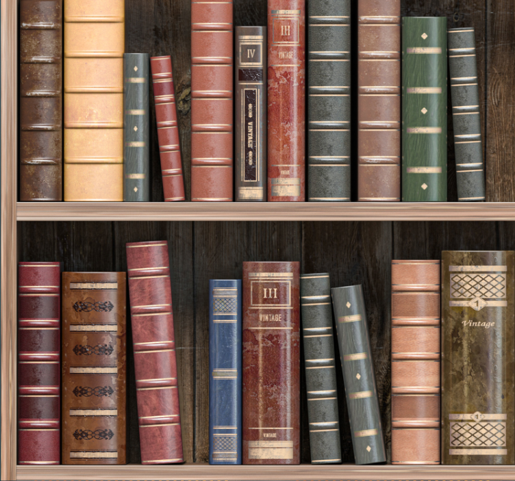 盲人主卧室設備适用图书馆书籍 - TenStickers